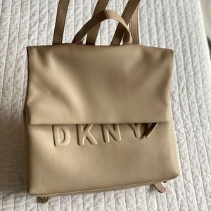 Beige  DKNY backpack
